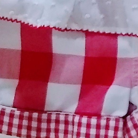 KIDS HEADQUARTERS RED GINGHAM SET SIZE 24M - Picture 5 of 13